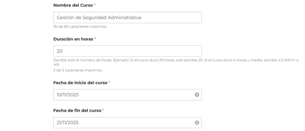Paso 3 del Llenador DC3 Online STPS parte 1
