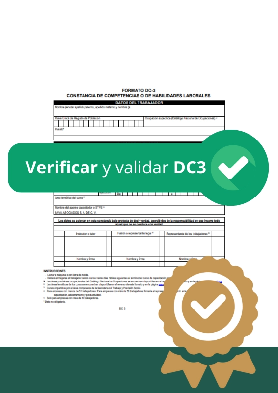 Guía paso a paso para aprender a Verificar y validar un DC3 STPS