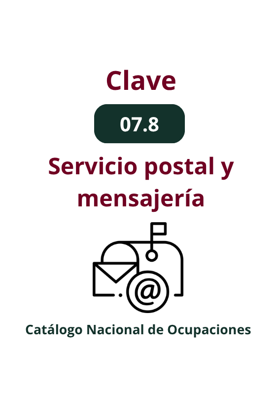 07.8 Servicio postal y mensajería ocupación específica catálogo nacional de ocupaciones ejemplos y puestos laborales en México
